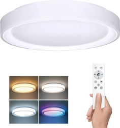 Solight LED plafond- en wandlamp Floco met afstandsbediening