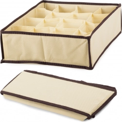 Beige lade-organizer voor ondergoed en sokken