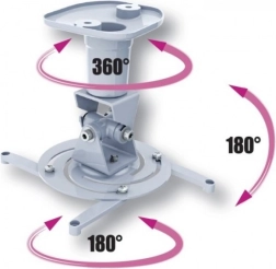 Plafondbeugel voor projector 22 cm wit