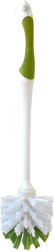 WC-borstel van plastic zonder houder, wit-groen 7,5 × 32 cm