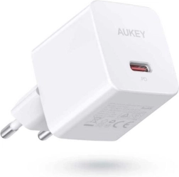 Aukey mini netvoedingslader USB‑C 20 W met Power Delivery, wit