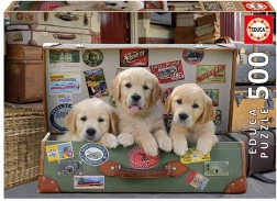 Educa Puzzel Puppies in koffer 500 stukjes