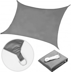 Vierkante waterdichte schaduwdoek 3×3 m MultiGarden – Grijs