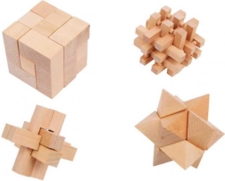 Houten Puzzelset 4 stuks