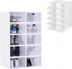 Modulaire kunststof schoenenorganizer, set van 10 stuks MODERNHOME