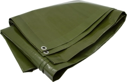 Afdekzeil met ringen groen 4 × 6 m 200 g/m²