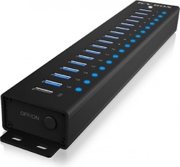 USB-hub ICY BOX IB-HUB1717 met 16 USB 3.2 Gen 1-poorten + oplaadpoort