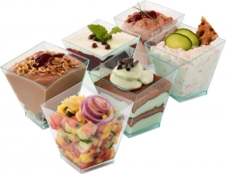 Plastic dessert- en voorgerechtbekers 120 ml, 6 stuks