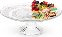 Glazen taartschaal op voet 25 cm