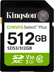 sd-geheugenkaart 512 gb canvas select plus gen3 150 mb/s