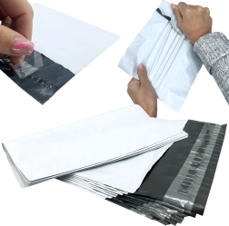 Witte koerierszakken van folie 600 × 800 mm, verpakking 50 st.