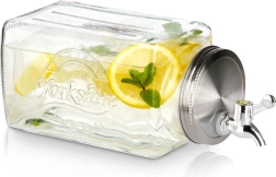 Glazen drankdispenser voor in de koelkast 3,3 l met kraantje