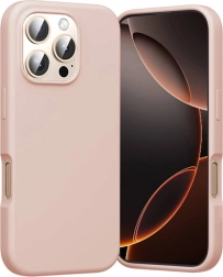 Silikonen hoesje Vention voor iPhone 16 Pro met MagSafe (roze)