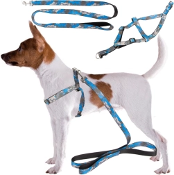 Verstelbaar harnas met riem voor honden en katten – comfortabele set