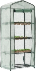 Balkon-kweekkas met vier legplanken 69 × 49 × 160 cm