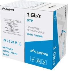 LAN kabel UTP 1Gb/s 305m CCA blauw