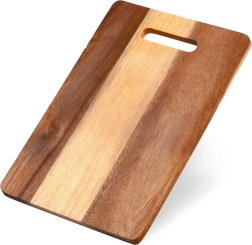 Houten snijplank van acaciahout 30 × 20 cm met handgreep
