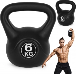 Kettlebell 6 kg MODERNHOME – kunststof kettlebell voor kracht en conditie