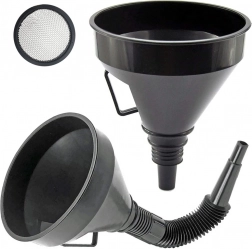 Grote plastic trechter met filter