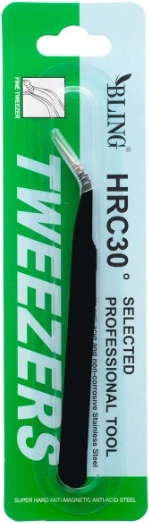 Antimagnetische pincet voor het verlengen en scheiden van wimpers BLING, type II