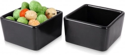 Porseleinen snackkommetjes, zwart, 100 ml, 2 stuks