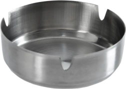 Ronde roestvrijstalen asbak 10 cm