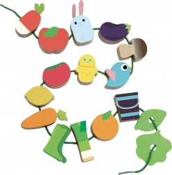 Rijgspel tuin Vilac – houten rijgspeelgoed voor de ontwikkeling van de fijne motoriek