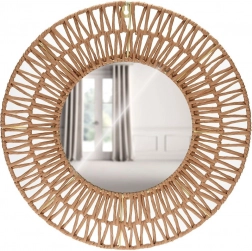 Rond wandspiegel met papieren frame 45 cm