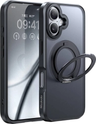 McDodo MagSafe hoesje met standaard voor iPhone 16 zwart