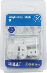 Kettinghouder voor jaloezieën – wit, set van 3 stuks