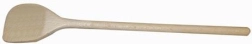 Houten ronde lepel met hoek 25 cm