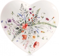 Porseleinen dessertbord in hartvorm Maki 17,5 × 17 cm