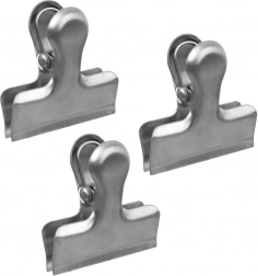 Clips voor kruidenzakjes, roestvrij staal, 3 stuks