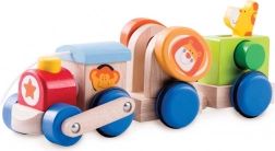 Houten safari-treintje