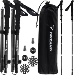 Opvouwbare trekkingstokken met accessoires Trizand