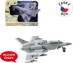 Jachtvliegtuig met vliegwiel met licht en geluid