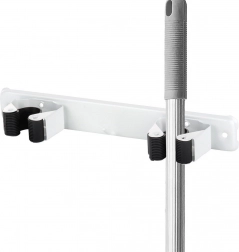 Wandmontage dubbele houder voor mop, bezem en gereedschap