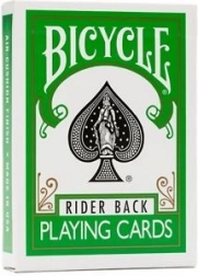 BICYCLE green deck – groene speelkaarten, pokergrootte