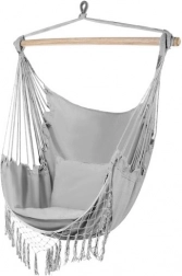 Hangende Braziliaanse stoel met kussens Gardlov – Grijs