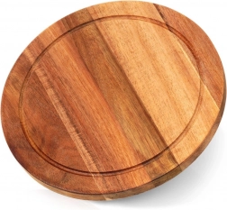 Rond houten snij- en serveerplankje 25 cm van acaciahout