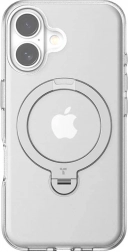 Torras Ostand Spin hoesje voor iPhone 16 Plus transparant