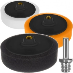 Set polijstpads van schuim 145 mm (3 stuks) met XTROBB-adapter