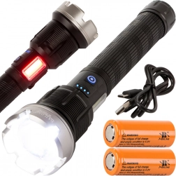 Militaire tactische zaklamp met CREE XHP90 LED en powerbankfunctie