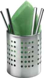 RVS afdruiprek en houder voor keukengerei, zilverkleurig