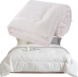 Ademende het-jaardekbed 200 × 220 cm wit