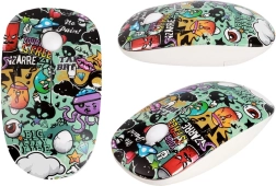 Draadloze muis met graffiti‑design 1600DPI