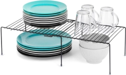 Uitschuifbaar metalen keukenrek 34,5–48 cm, zwart