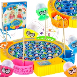 Familie behendigheidsspel vissen – 45 visjes en 4 hengels