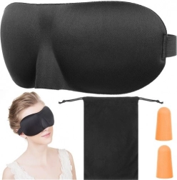 Slaapmasker met oordopjes en etui