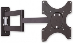 Wandbeugel voor LCD/LED 19–37" met dubbele arm, 25 kg, zwart